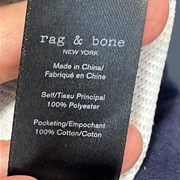 Rag & Bone Floral Printed Track Pant Women's S Navy Multi Ankle Zip Pockets - Picture 12 of 15